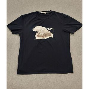 TRUSSARDI Tru Mens Graphic T-Shirt‎ Top Large Black Cotton Race Car Graphic